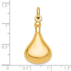 Sterling Silver Gold-tone Polished Screw Top Ash Holder Pendant