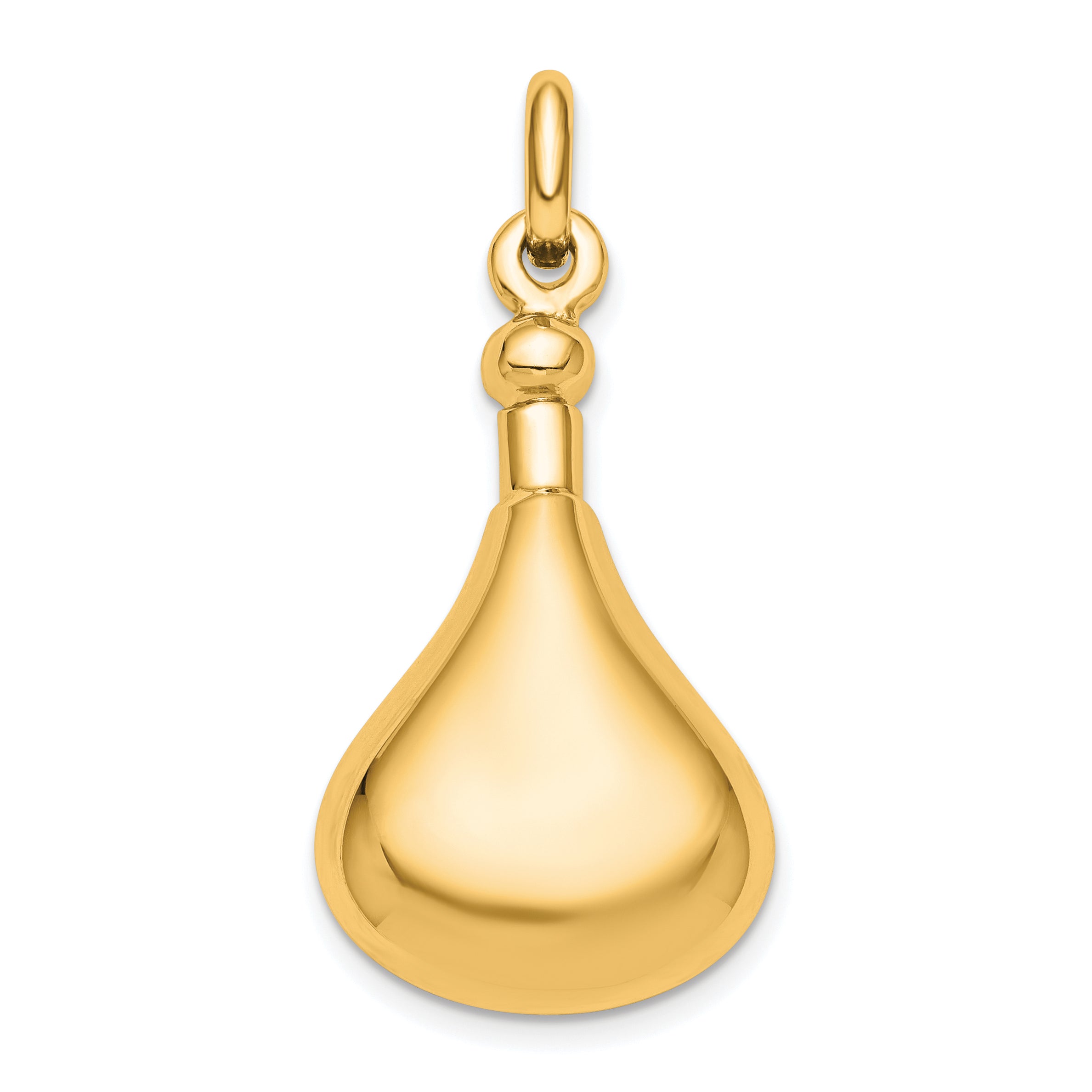 Sterling Silver Gold-tone Polished Screw Top Ash Holder Pendant Main image