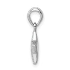 Sterling Silver Polished Cubic Zirconia plated Star Pendant