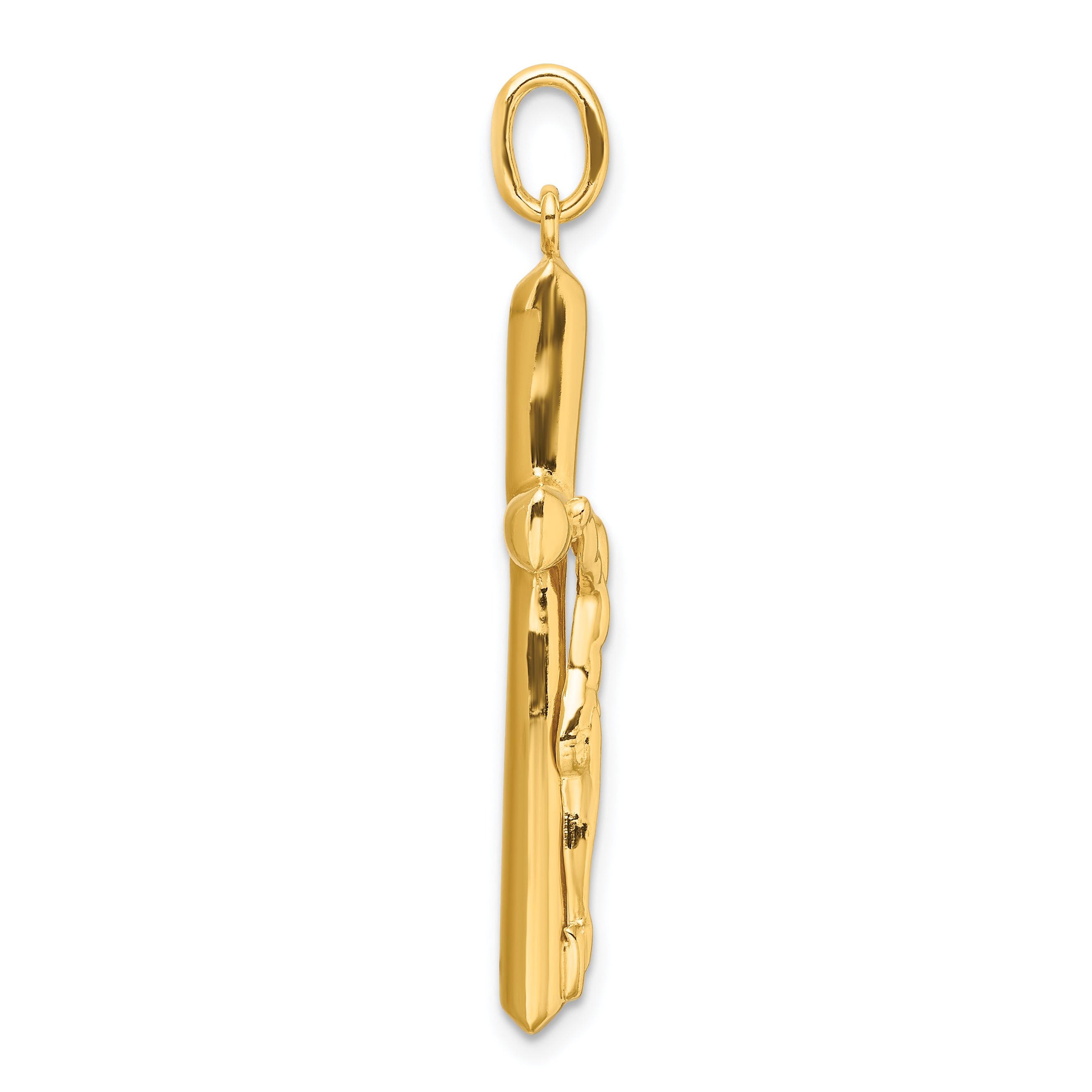 Sterling Silver Gold-tone Crucifix Cross Pendant Secondary image