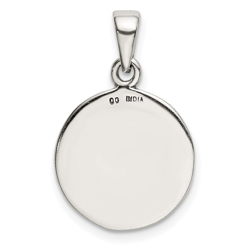 Sterling Silver LOVE YOU TO THE MOON Antiqued Star and Moon Pendant