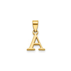 Polished Block Initial A Pendant in Gold-Plated Sterling Silver - Sophia Jewelers