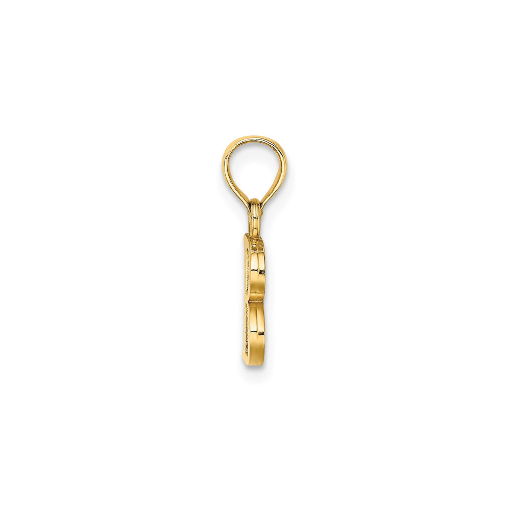 Polished Block Initial B Pendant in Gold-Plated Sterling Silver - Sophia Jewelers