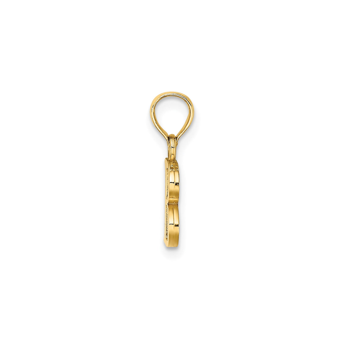 Polished Block Initial B Pendant in Gold-Plated Sterling Silver - Sophia Jewelers