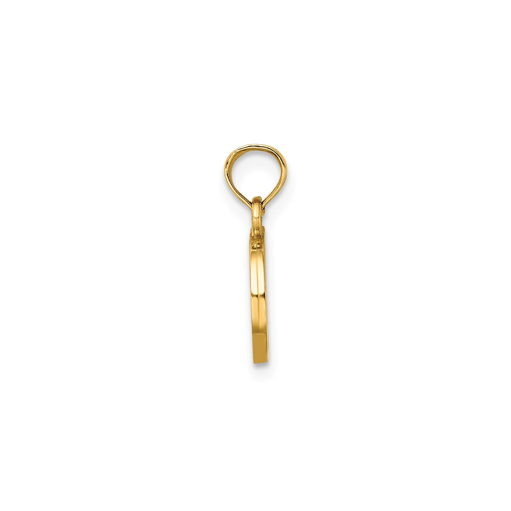 Polished Block Initial D Pendant in Gold-Plated Sterling Silver - Sophia Jewelers