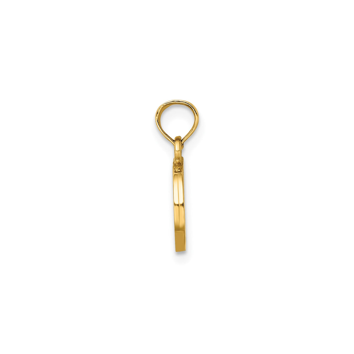 Polished Block Initial D Pendant in Gold-Plated Sterling Silver - Sophia Jewelers