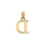 Polished Block Initial D Pendant in Gold-Plated Sterling Silver - Sophia Jewelers