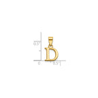 Polished Block Initial D Pendant in Gold-Plated Sterling Silver - Sophia Jewelers