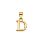 Polished Block Initial D Pendant in Gold-Plated Sterling Silver - Sophia Jewelers