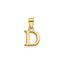 Polished Block Initial D Pendant in Gold-Plated Sterling Silver - Sophia Jewelers