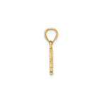 Polished Block Initial F Pendant in Gold-Plated Sterling Silver - Sophia Jewelers