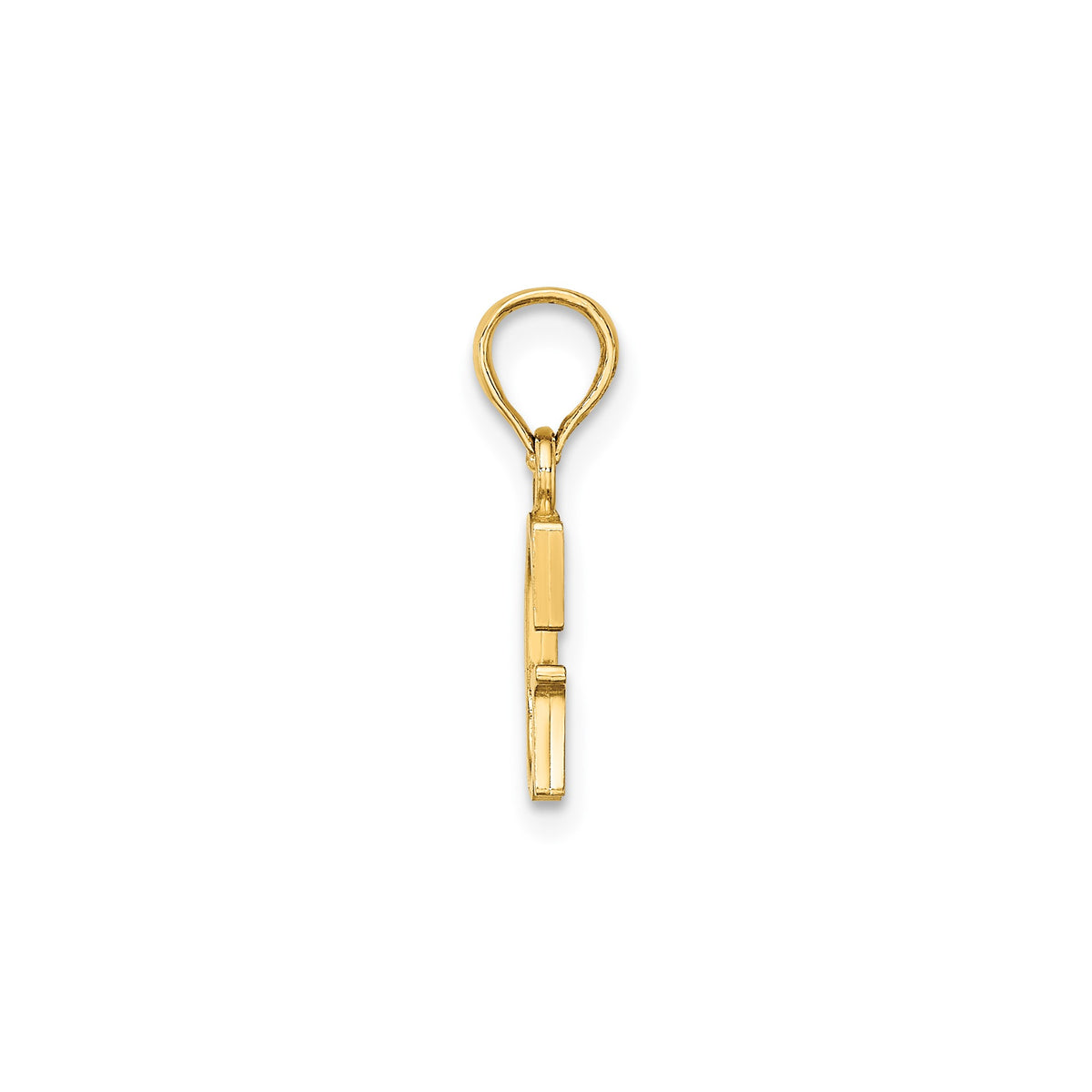 Polished Block Initial G Pendant in Gold-Plated Sterling Silver - Sophia Jewelers