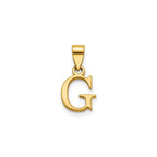Polished Block Initial G Pendant in Gold-Plated Sterling Silver - Sophia Jewelers