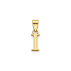 Polished Block Initial I Pendant in Gold-Plated Sterling Silver - Sophia Jewelers