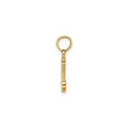 Polished Block Initial J Pendant in Gold-Plated Sterling Silver - Sophia Jewelers