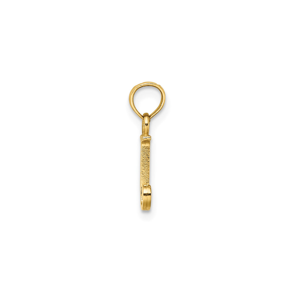 Polished Block Initial J Pendant in Gold-Plated Sterling Silver - Sophia Jewelers