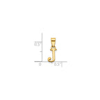 Polished Block Initial J Pendant in Gold-Plated Sterling Silver - Sophia Jewelers