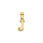 Polished Block Initial J Pendant in Gold-Plated Sterling Silver - Sophia Jewelers