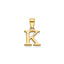 Polished Block Initial K Pendant in Gold-Plated Sterling Silver - Sophia Jewelers