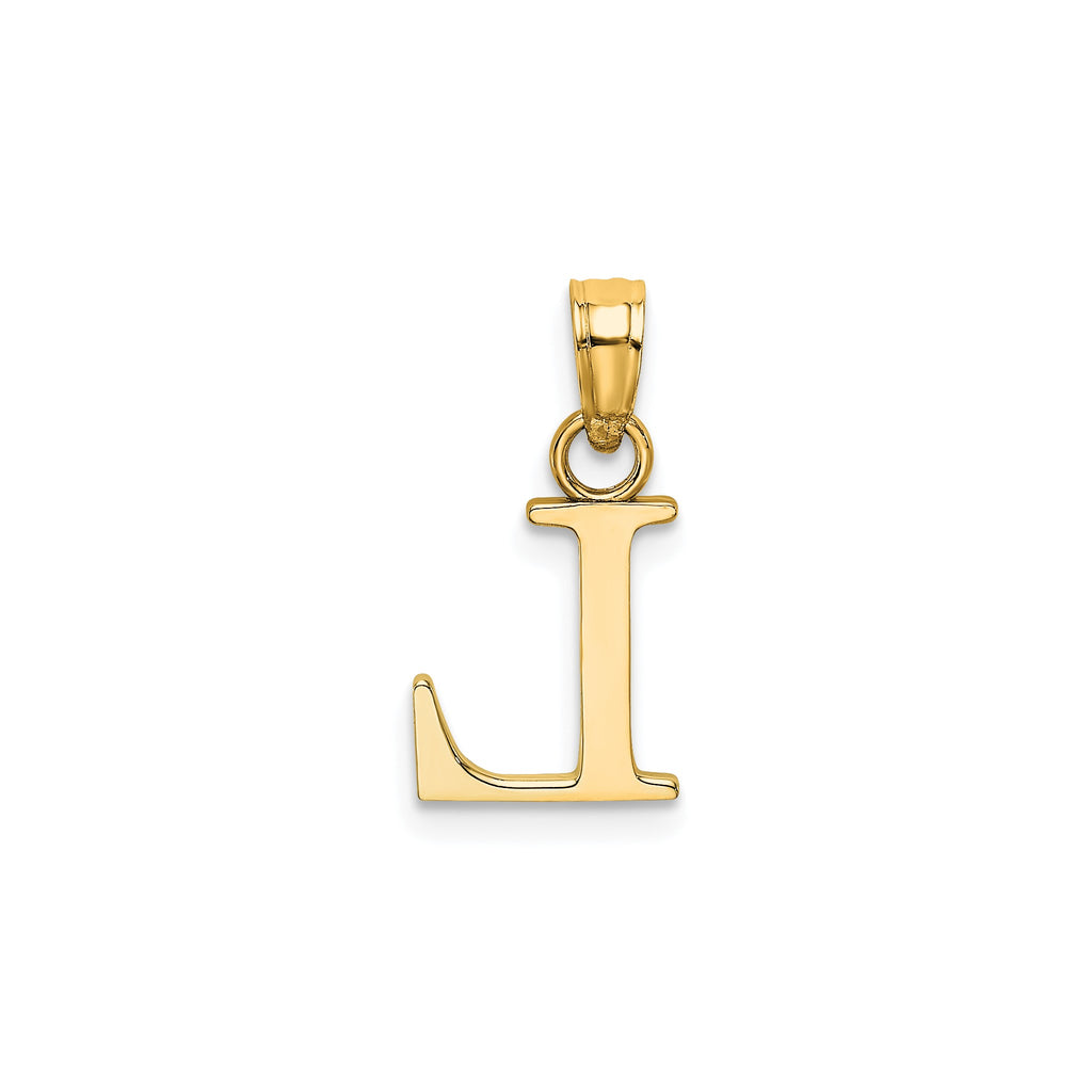 Polished Block Initial L Pendant in Gold-Plated Sterling Silver - Sophia Jewelers