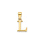 Polished Block Initial L Pendant in Gold-Plated Sterling Silver - Sophia Jewelers