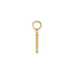 Polished Block Initial M Pendant in Gold-Plated Sterling Silver - Sophia Jewelers