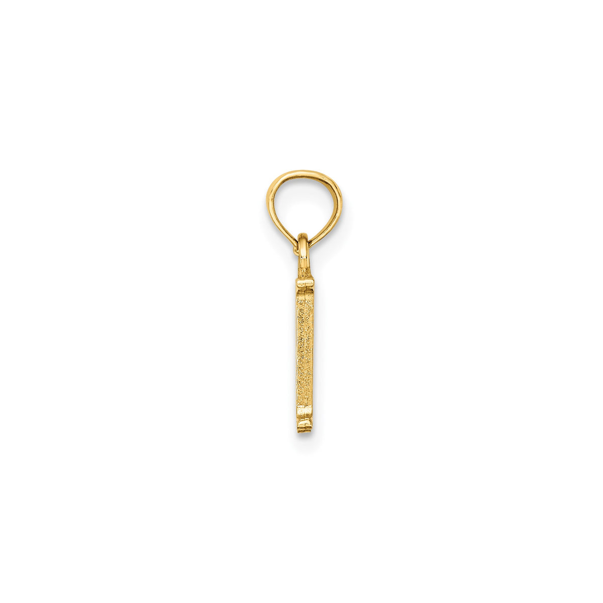 Polished Block Initial M Pendant in Gold-Plated Sterling Silver - Sophia Jewelers