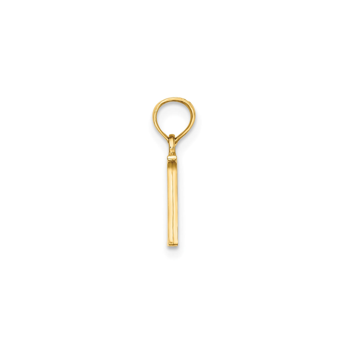 Polished Block Initial N Pendant in Gold-Plated Sterling Silver - Sophia Jewelers