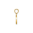 Polished Block Initial O Pendant in Gold-Plated Sterling Silver - Sophia Jewelers