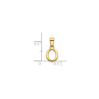 Polished Block Initial O Pendant in Gold-Plated Sterling Silver - Sophia Jewelers