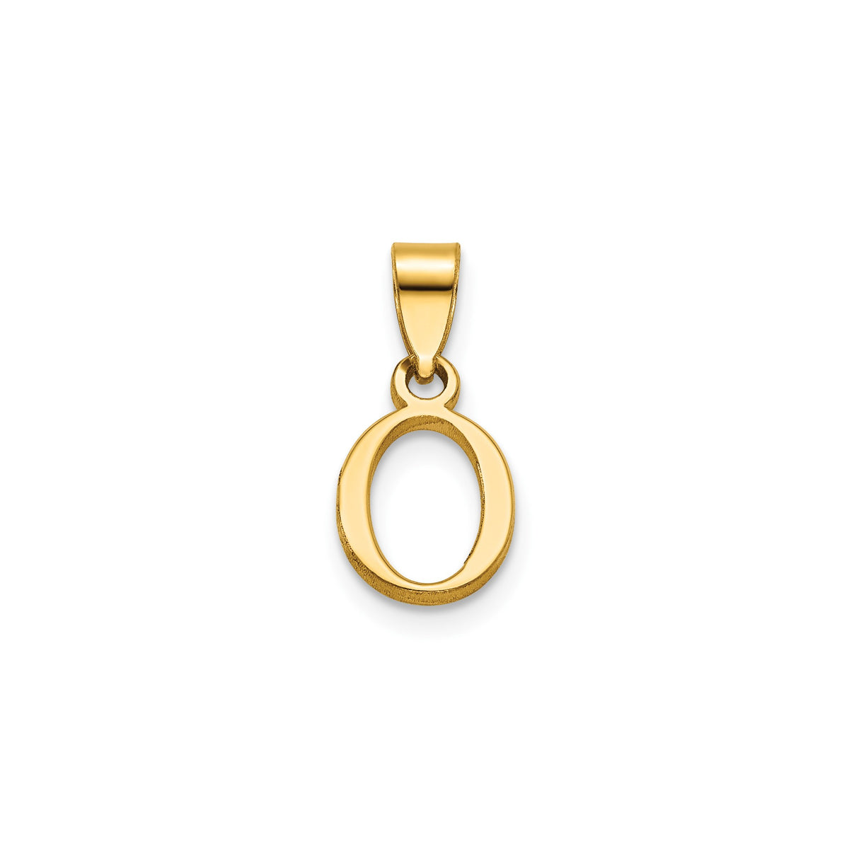 Polished Block Initial O Pendant in Gold-Plated Sterling Silver - Sophia Jewelers Main image