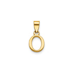 Polished Block Initial O Pendant in Gold-Plated Sterling Silver - Sophia Jewelers