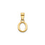 Polished Block Initial O Pendant in Gold-Plated Sterling Silver - Sophia Jewelers