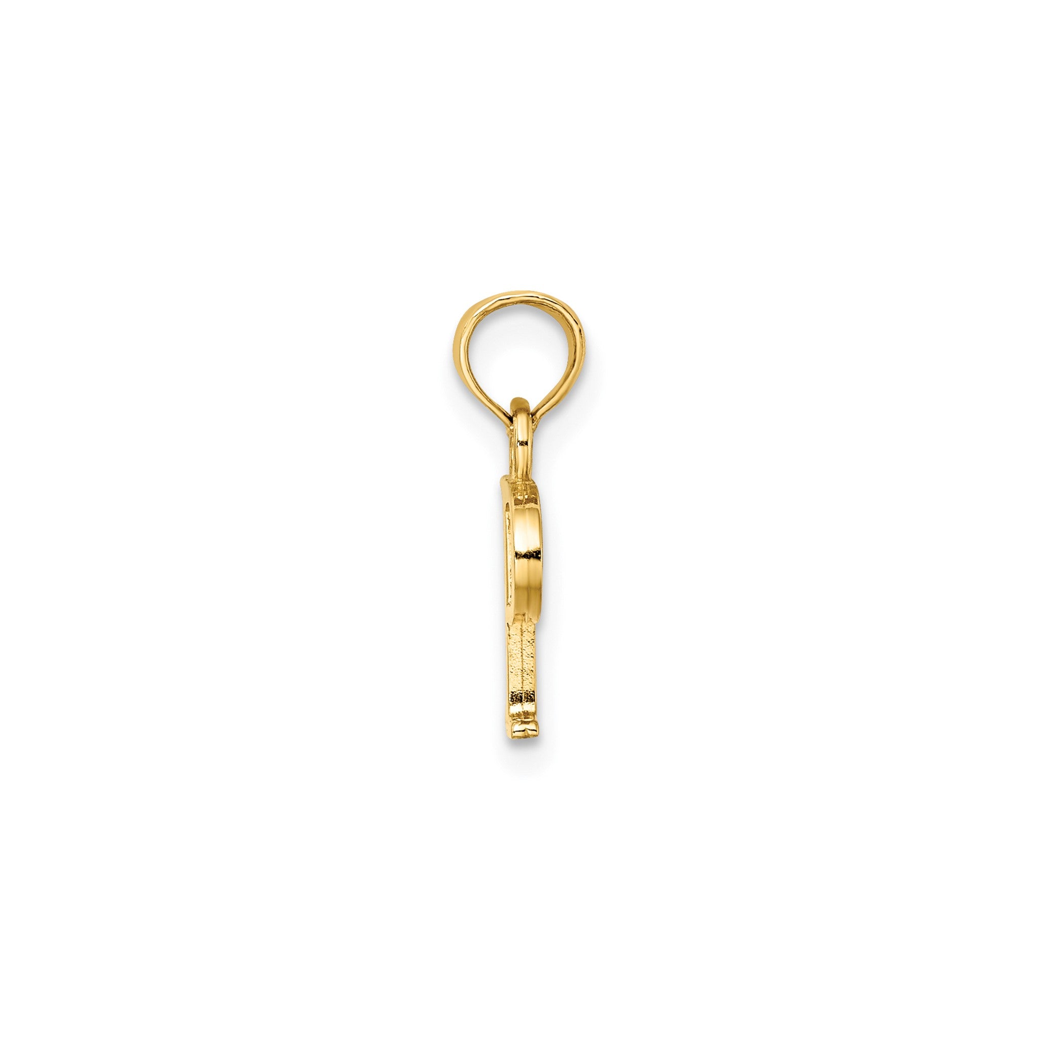 Block Initial -P- Pendant in Gold-Plated Sterling Silver Secondary image