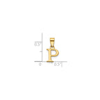 Block Initial -P- Pendant in Gold-Plated Sterling Silver - Sophia Jewelers