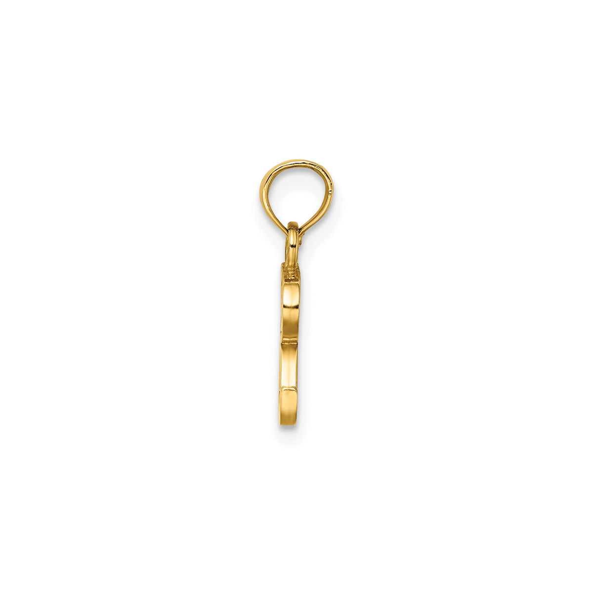 Block Initial -R- Pendant in Gold-Plated Sterling Silver - Sophia Jewelers
