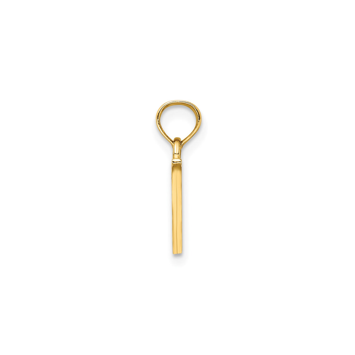 Block Initial -V- Pendant in Gold-Plated Sterling Silver - Sophia Jewelers