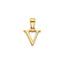Block Initial -V- Pendant in Gold-Plated Sterling Silver - Sophia Jewelers