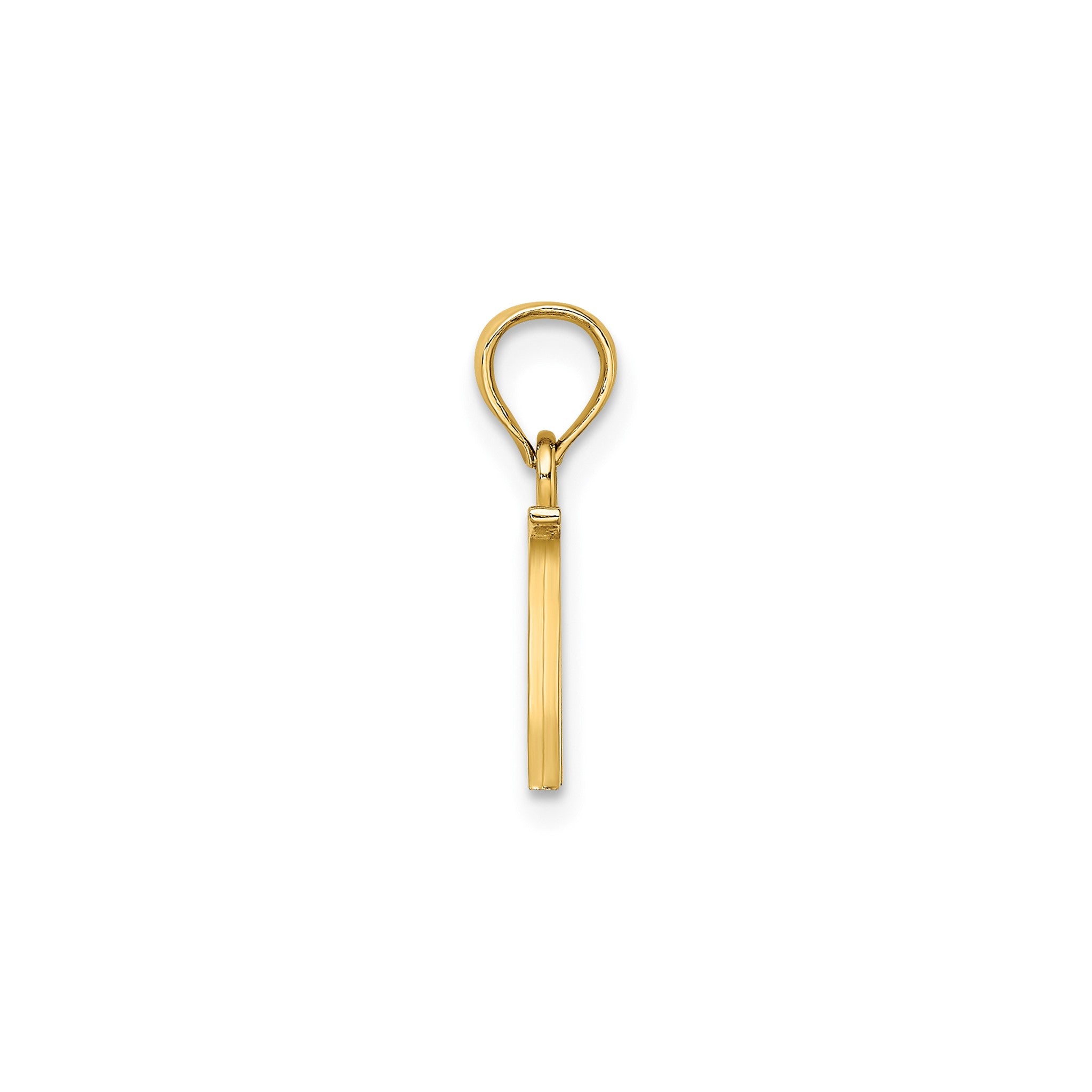Block Initial -W- Pendant in Gold-Plated Sterling Silver Secondary image