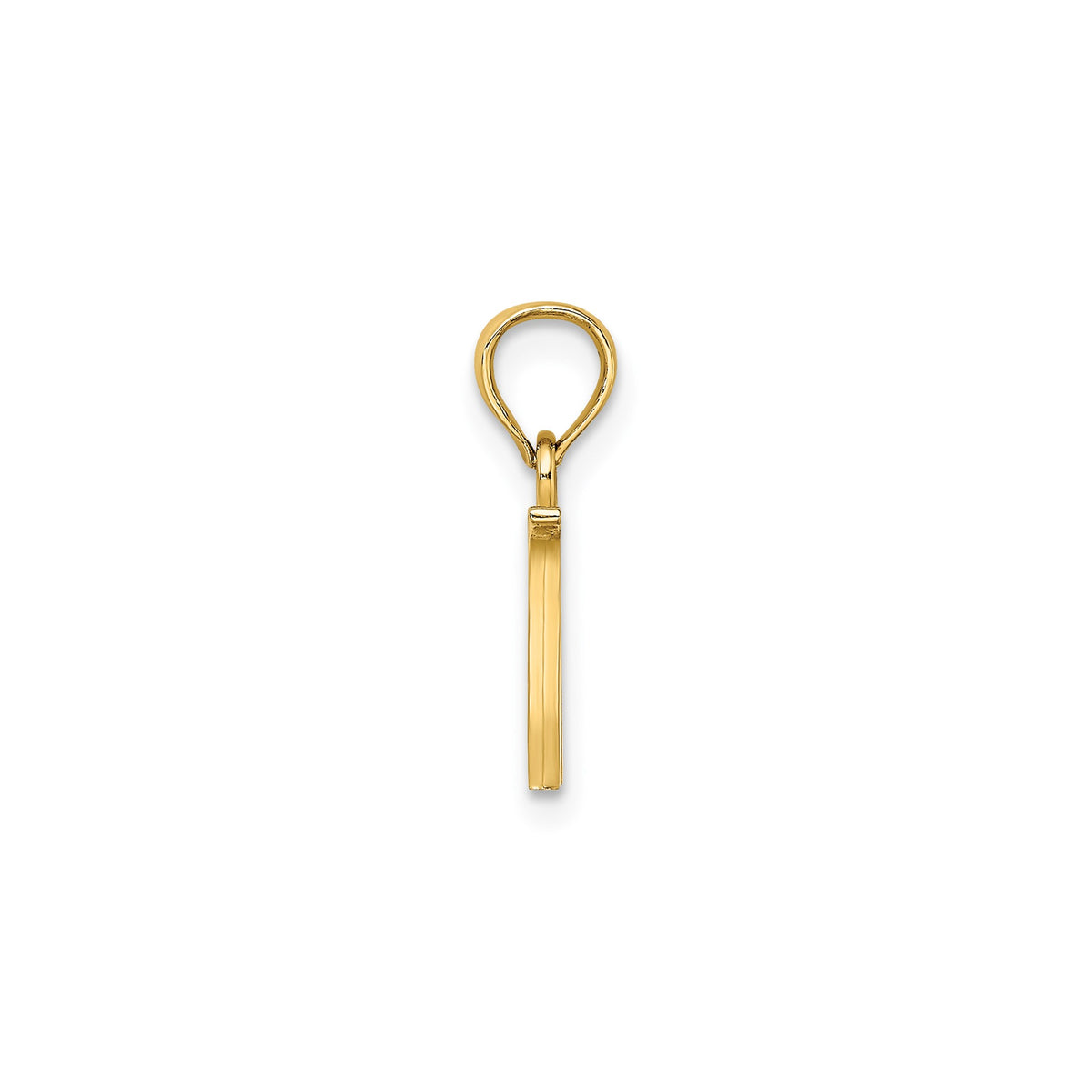 Block Initial -W- Pendant in Gold-Plated Sterling Silver - Sophia Jewelers