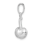 De-Ani Sterling Silver Rhodium-Plated Polished 3D Cherries Pendant