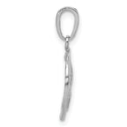 De-Ani Sterling Silver Rhodium-Plated Polished Sand Dollar Pendant