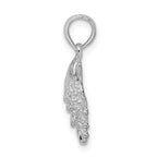 De-Ani Sterling Silver Rhodium-Plated Polished Lions Paw Shell Pendant