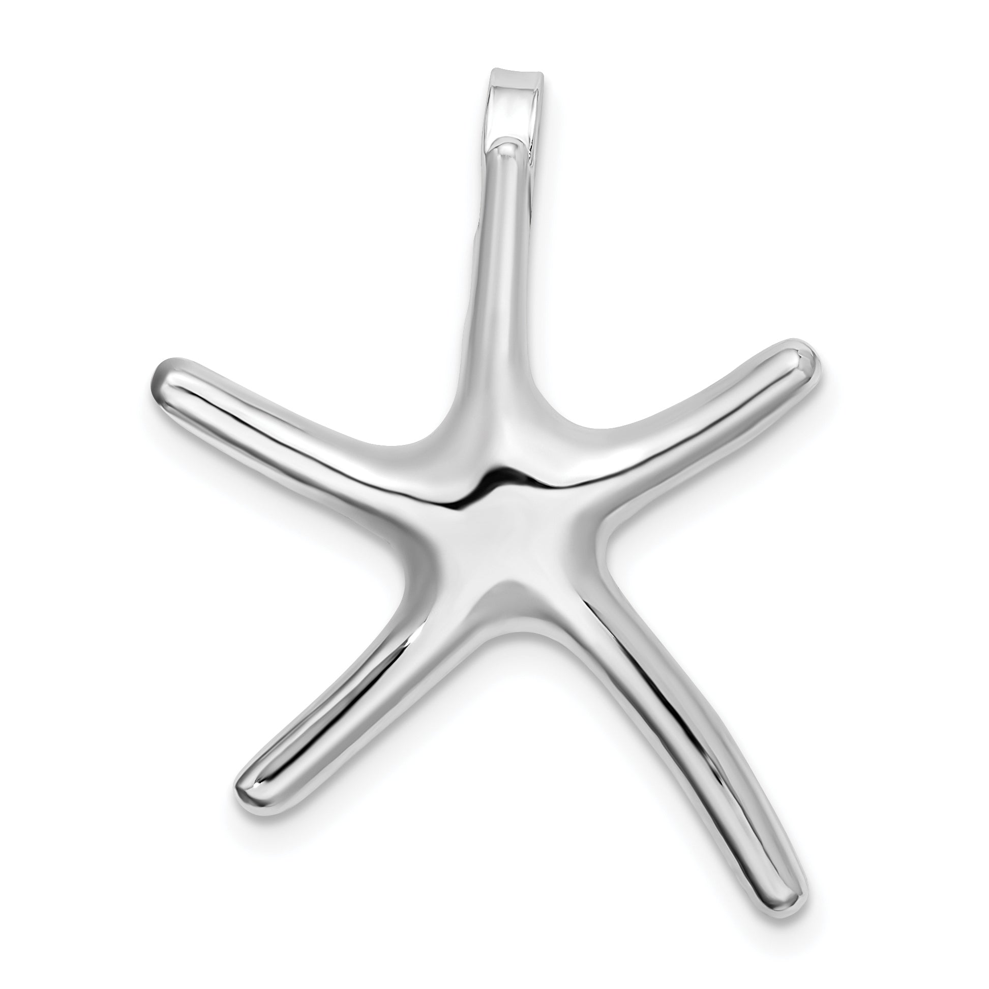 De-Ani Sterling Silver Rhodium-Plated Polished Dancing Starfish Slide Main image