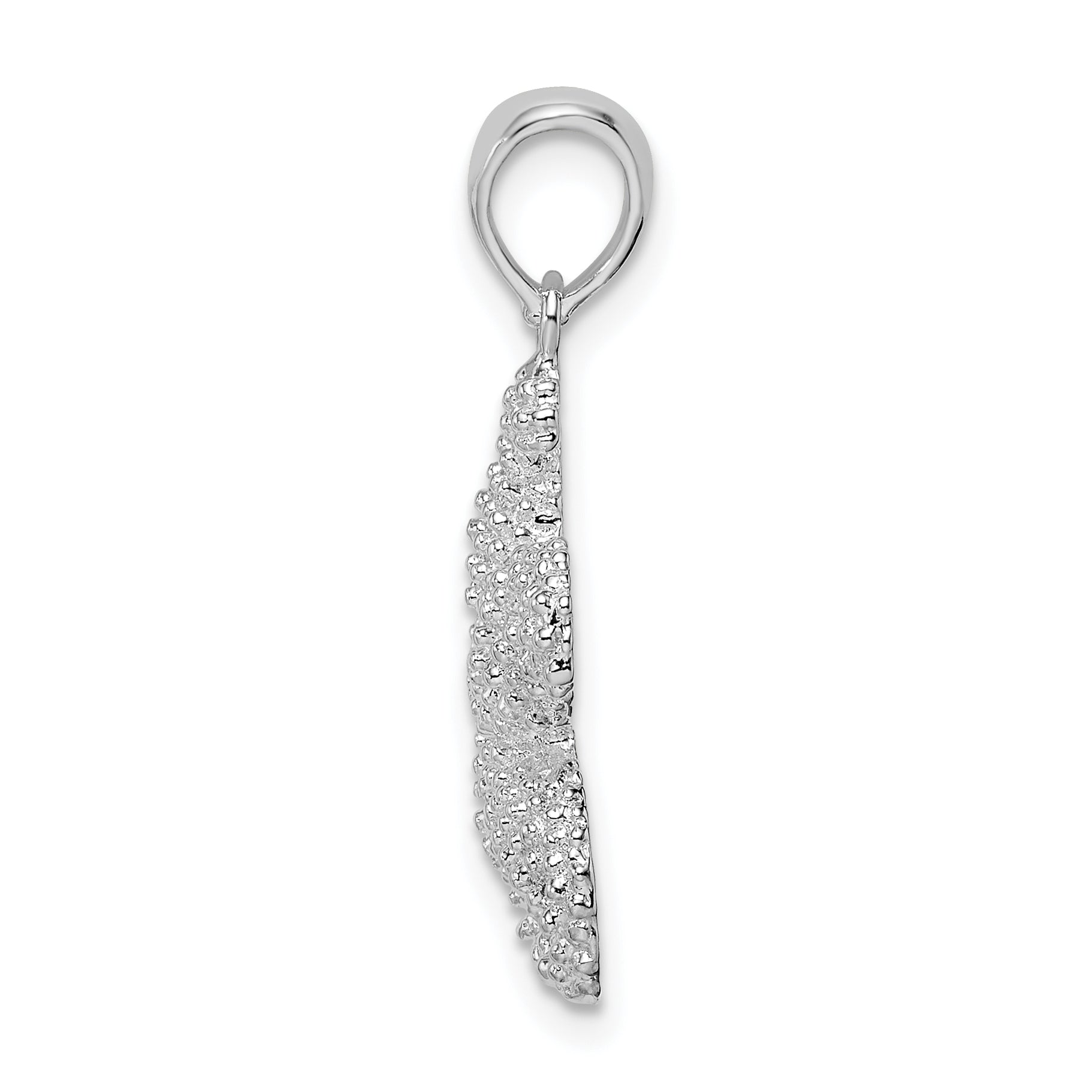 De-Ani Sterling Silver Rhodium-Plated Polished Starfish Pendant Secondary image