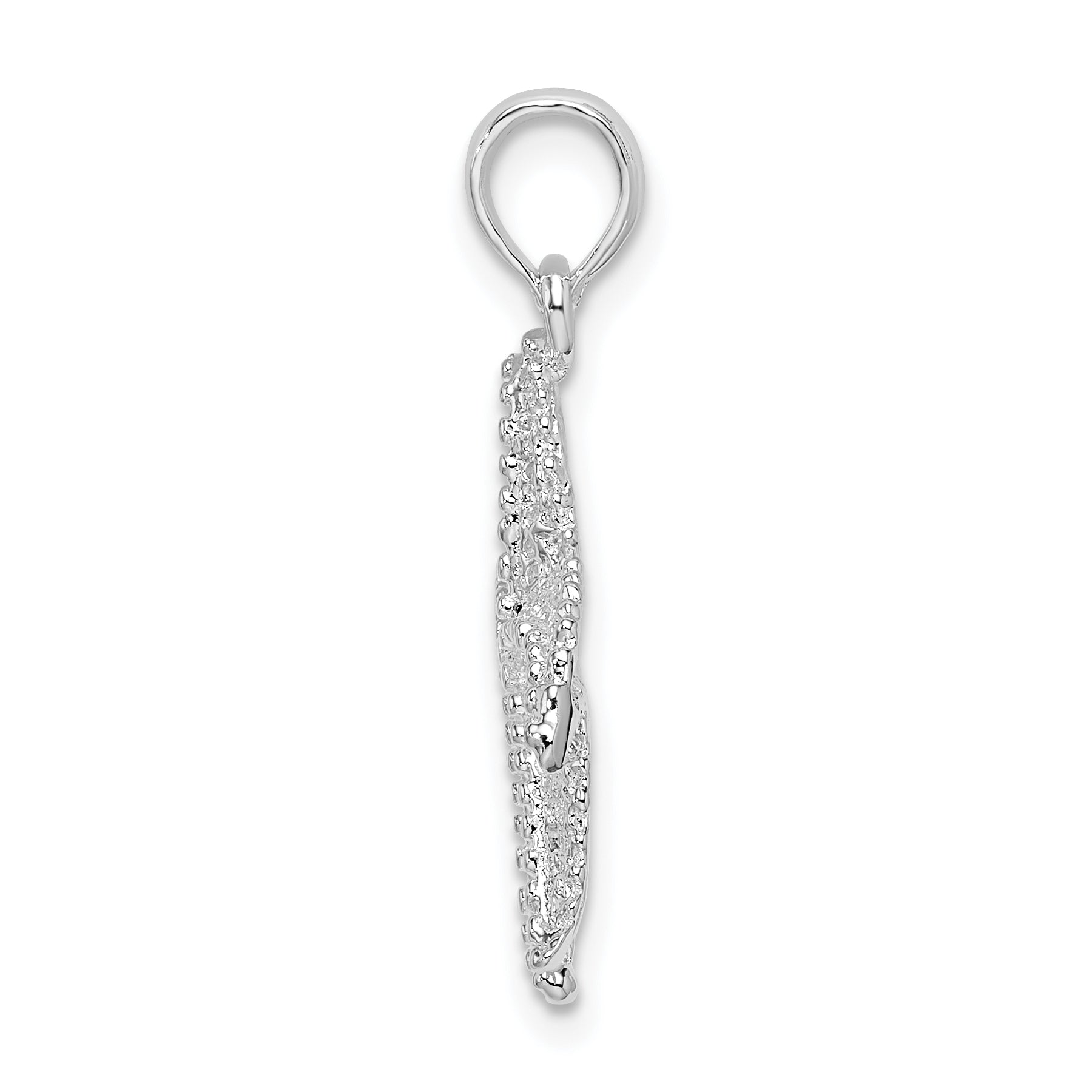 De-Ani Sterling Silver Rhodium-Plated Polished Pierced Starfish Pendant Secondary image