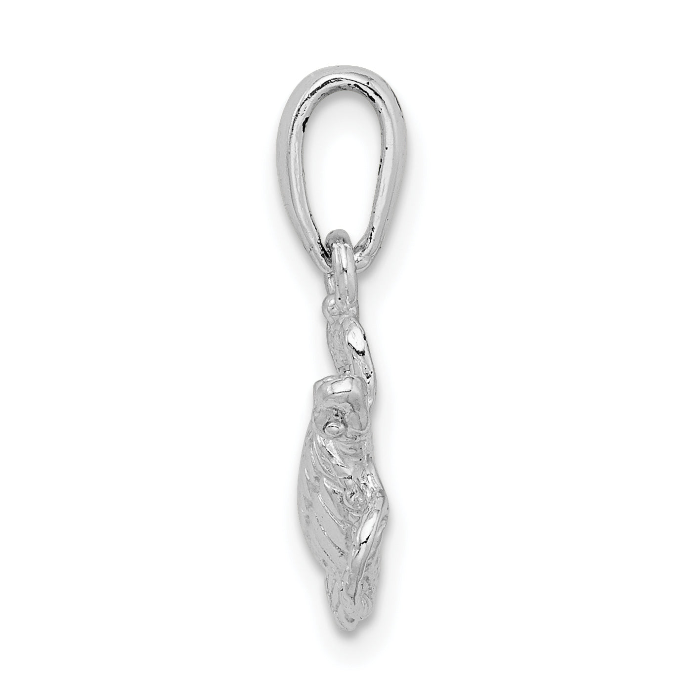 De-Ani Sterling Silver Rhodium-Plated Polished Sea Turtle Pendant Secondary image