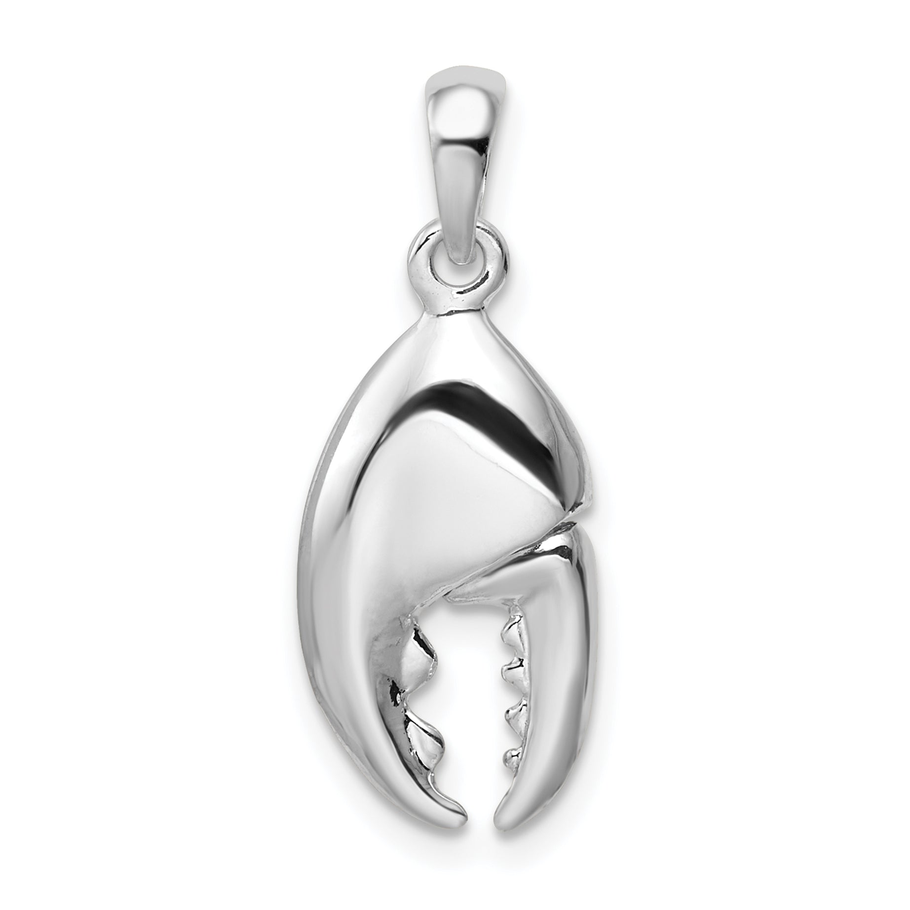 De-Ani Sterling Silver Rhodium-Plated 3D Moveable Lobster Claw Pendant Main image