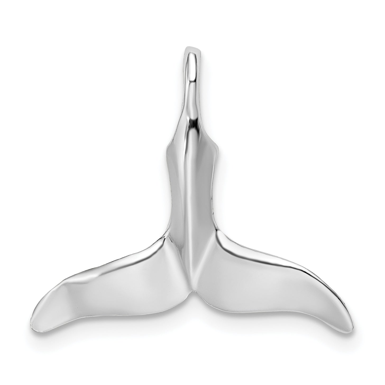 De-Ani Sterling Silver Rhodium-Plated Polished Whale Tail Pendant Main image