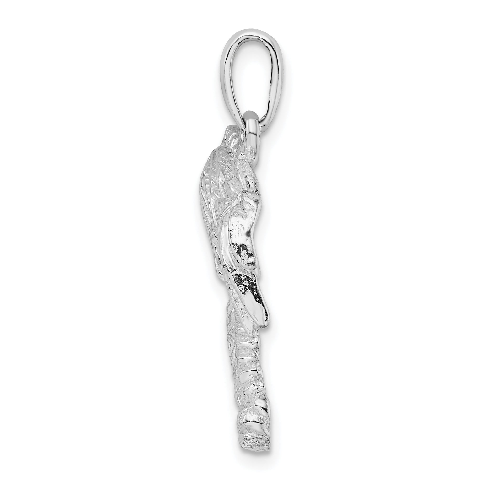 De-Ani Sterling Silver Rhodium-Plated Polished Two Palm Trees Pendant Secondary image